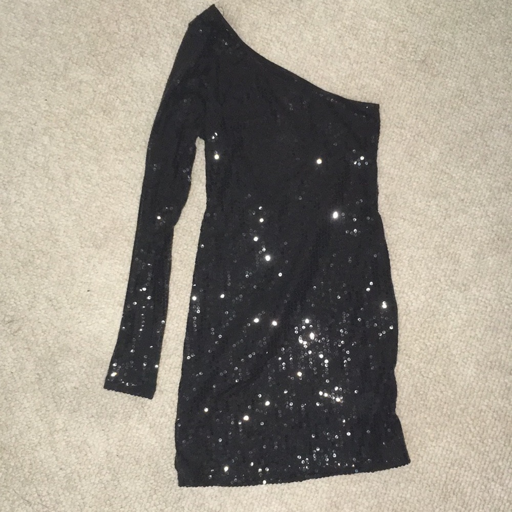 Black sequin dress